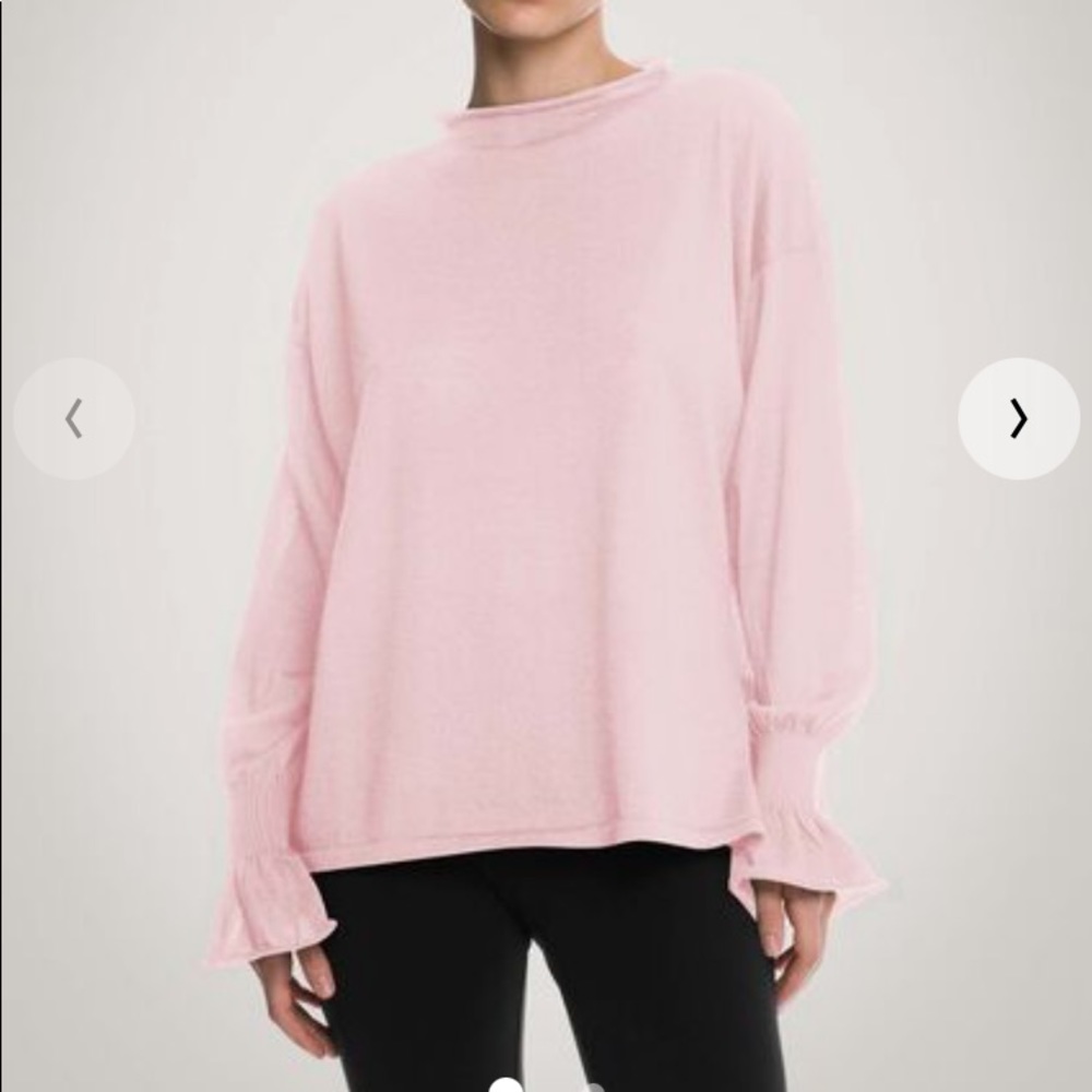 *NWT* Wolford lightweight cashmere long sleeve top - marshmallow pink XS